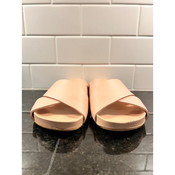 Everlane Women's The Form Crossover Leather Slide Sandals Summer Pink Size 6 - Picture 3 of 10